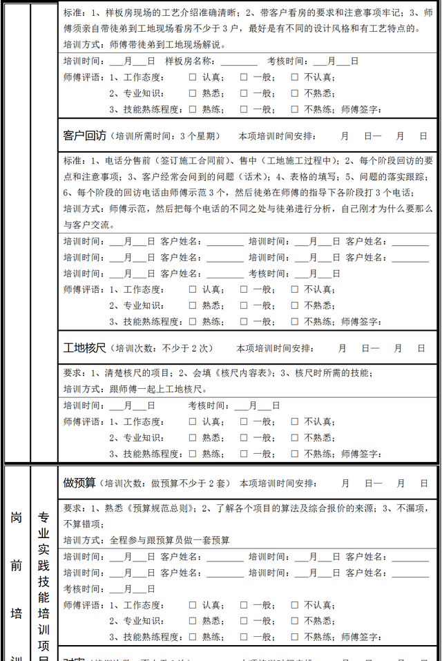 家装公司【客户部】内训系统