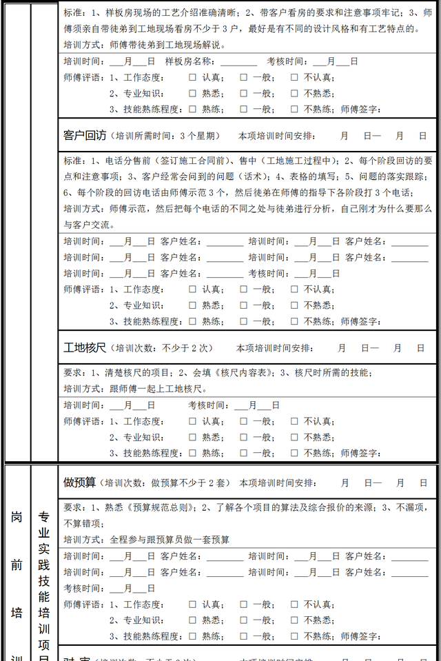 家装公司【客户部】内训系统